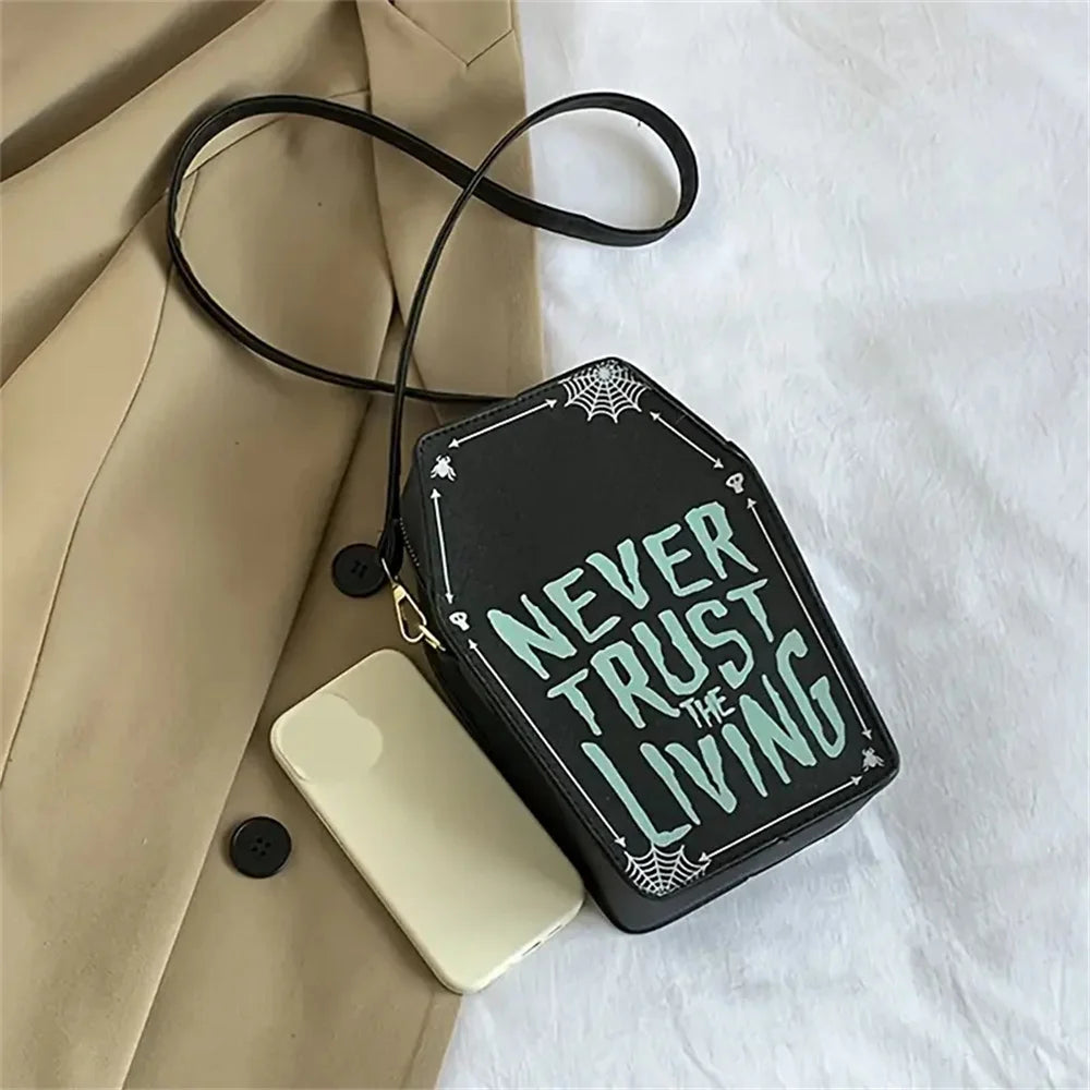 Beatlejuice Themed Coffin Crossbody Bag