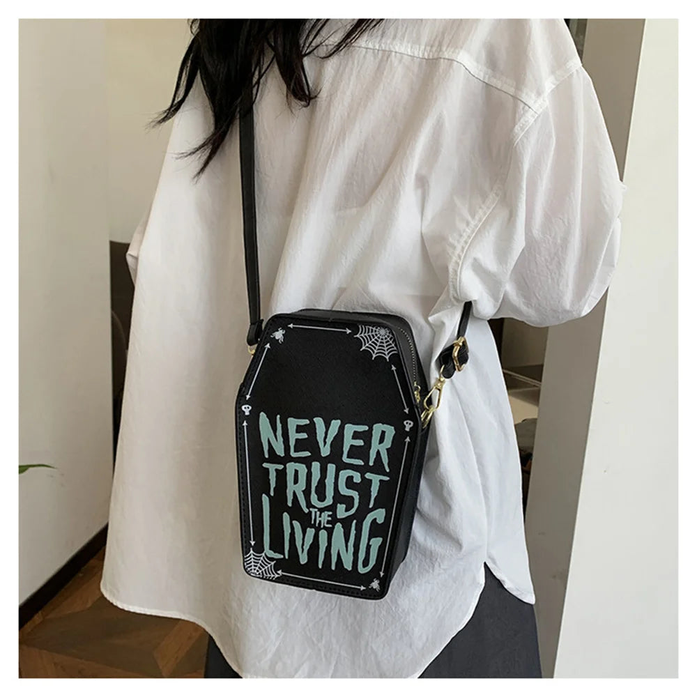 Beatlejuice Themed Coffin Crossbody Bag