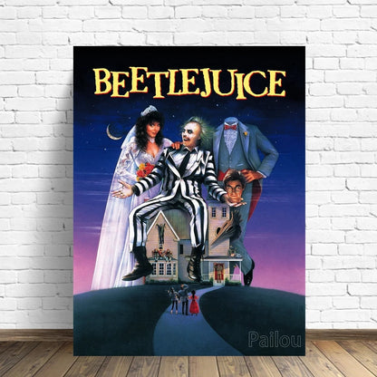Tim Button beetlejuice 5d Diamond Painting Kit Halloween Ghost Michael Keaton Movie Mosaic Cross Stitch Diy Wall Decor Gift